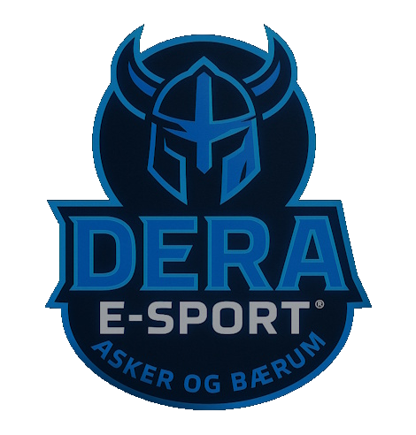 Dera E-Sport-logoen på klistremerket